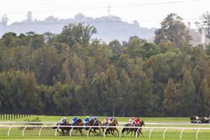KEMBLA GRANGE, AUSTRALIA - AUGUST 28: Brock Ryan on Madam Legend wins race 8 the Ranvet Handicap during Sydney Racing at Kembla Grange Racecourse on August 28, 2021 in Kembla Grange, Australia. (Photo by Mark Evans/Getty Images)