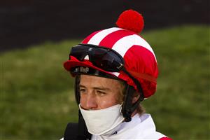 KEMBLA GRANGE, AUSTRALIA - AUGUST 28: Brock Ryan looks on after winning race 8 the Ranvet Handicap on Madam Legend during Sydney Racing at Kembla Grange Racecourse on August 28, 2021 in Kembla Grange, Australia. (Photo by Mark Evans/Getty Images)