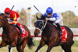 KEMBLA GRANGE, AUSTRALIA - AUGUST 28: James McDonald on Coastwatch wins race 5 the Fujitsu General Ming Dynasty during Sydney Racing at Kembla Grange Racecourse on August 28, 2021 in Kembla Grange, Australia. (Photo by Mark Evans/Getty Images)