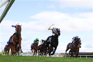 KEMBLA GRANGE, AUSTRALIA - AUGUST 28: James McDonald on Our Intrigue wins race 4 the Nswroa Trophy during Sydney Racing at Kembla Grange Racecourse on August 28, 2021 in Kembla Grange, Australia. (Photo by Mark Evans/Getty Images)