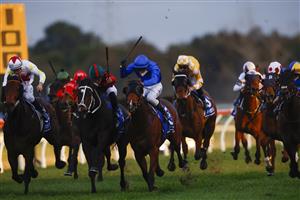 KEMBLA GRANGE, AUSTRALIA - AUGUST 28: Kerrin McEvoy (blue) on Kordia wins race 10 the ATC Thank You Owners Handicap during Sydney Racing at Kembla Grange Racecourse on August 28, 2021 in Kembla Grange, Australia. (Photo by Mark Evans/Getty Images)