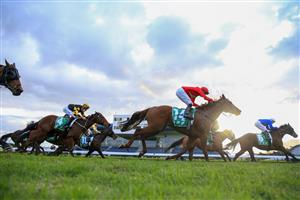 KEMBLA GRANGE, AUSTRALIA - AUGUST 28: Kerrin McEvoy (blue) on Kordia wins race 10 the ATC Thank You Owners Handicap during Sydney Racing at Kembla Grange Racecourse on August 28, 2021 in Kembla Grange, Australia. (Photo by Mark Evans/Getty Images)