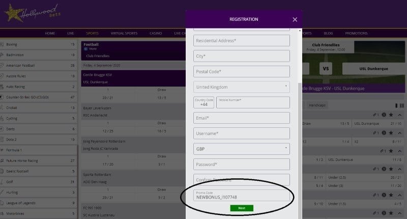 hollywoodbets promo code NEWBONUS