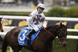 SYDNEY, AUSTRALIA - SEPTEMBER 04: Brock Ryan on Jamaea returns to scale after winning race 6 the Darley Furious Stakes during Sydney Racing at Royal Randwick Racecourse on September 04, 2021 in Sydney, Australia. (Photo by Mark Evans/Getty Images)