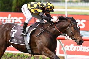 MELBOURNE, AUSTRALIA - SEPTEMBER 04: Brett Prebble riding Zouzarella winning race 6, the 3 Point Motors Atlantic Jewel Stakes, during Melbourne Racing at Moonee Valley Racecourse on September 04, 2021 in Melbourne, Australia. (Photo by Vince Caligiuri/Getty Images)
