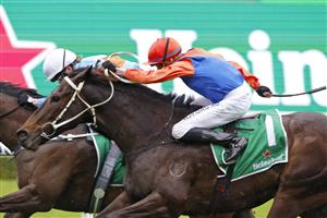 SYDNEY, AUSTRALIA - SEPTEMBER 04: Nash Rawiller on Think It Over wins race 8 the Heineken Chelmsford Stakes during Sydney Racing at Royal Randwick Racecourse on September 04, 2021 in Sydney, Australia. (Photo by Mark Evans/Getty Images)