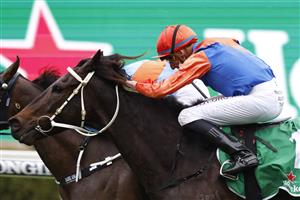 SYDNEY, AUSTRALIA - SEPTEMBER 04: Nash Rawiller on Think It Over wins race 8 the Heineken Chelmsford Stakes during Sydney Racing at Royal Randwick Racecourse on September 04, 2021 in Sydney, Australia. (Photo by Mark Evans/Getty Images)