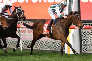 MELBOURNE, AUSTRALIA - SEPTEMBER 04: Carleen Hefel riding Don't Doubt Dory winning Race 9, the Ladbroke It! Handicap, during Melbourne Racing at Moonee Valley Racecourse on September 04, 2021. (Getty)