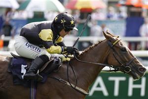 DONCASTER, ENGLAND - SEPTEMBER 09: Amie Waugh riding Call Me Ginger win The Silk Series Handicap at Doncaster Racecourse on September 09, 2021 in Doncaster, England. (Photo by Alan Crowhurst/Getty Images)