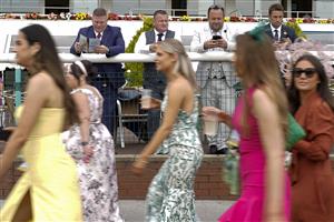 DONCASTER, ENGLAND - SEPTEMBER 09: Fashion on Ladies Day at Doncaster Racecourse on September 09, 2021 in Doncaster, England. (Photo by Alan Crowhurst/Getty Images)