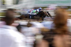 DONCASTER, ENGLAND - SEPTEMBER 09: A general view as racegoers watch the racing at Doncaster Racecourse on September 09, 2021 in Doncaster, England. (Photo by Alan Crowhurst/Getty Images)