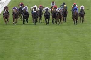 DONCASTER, ENGLAND - SEPTEMBER 10: Rossa Ryan riding Thunder Max (2L, purple) win The Coopers Marquees Maiden Stakes at Doncaster Racecourse on September 10, 2021 in Doncaster, England. (Photo by Alan Crowhurst/Getty Images)