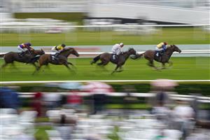 DONCASTER, ENGLAND - SEPTEMBER 10: Hollie Doyle riding Rhythmic Intent (R) win The racehorselotto.com Mallard Handicap at Doncaster Racecourse on September 10, 2021 in Doncaster, England. (Photo by Alan Crowhurst/Getty Images)