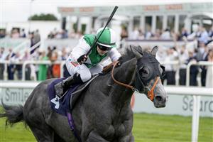 DONCASTER, ENGLAND - SEPTEMBER 11: Hollie Doyle riding Desert Angel win The Vertem Nursery at Doncaster Racecourse on September 11, 2021 in Doncaster, England. (Photo by Alan Crowhurst/Getty Images)
