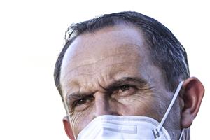 KEMBLA GRANGE, AUSTRALIA - SEPTEMBER 11: Trainer Chris Waller looks on after winning race 5 the Drinkwise Dulcify Stakes with Giannis during Sydney Racing at Kembla Grange Racecourse on September 11, 2021 in Kembla Grange, Australia. (Photo by Mark Evans/Getty Images)