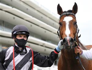 MELBOURNE, AUSTRALIA - SEPTEMBER 11: Craig Williams after riding Splintex to win Race 7, the Lexus Bobbie Lewis Quality, during Melbourne Racing at Flemington Racecourse on September 11, 2021 in Melbourne, Australia. (Photo by Vince Caligiuri/Getty Images)