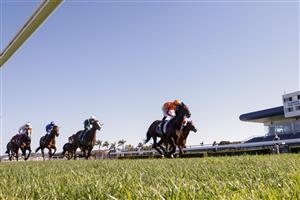 KEMBLA GRANGE, AUSTRALIA - SEPTEMBER 11: James McDonald on Entriviere wins race 6 the Coolmore Sheraco Stakes during Sydney Racing at Kembla Grange Racecourse on September 11, 2021 in Kembla Grange, Australia. (Photo by Mark Evans/Getty Images)