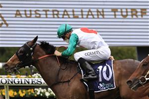 SYDNEY, AUSTRALIA - SEPTEMBER 18: Jason Collett on Canyonero wins race3 the Midway Handicap during Sydney Racing at Royal Randwick Racecourse on September 18, 2021 in Sydney, Australia. (Photo by Mark Evans/Getty Images)
