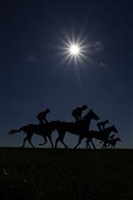 NEWMARKET, ENGLAND - SEPTEMBER 24: A general view as runners return after finishing The Unibet 3 Uniboosts A Day EBF Rosemary Stakes at Newmarket Racecourse on September 24, 2021 in Newmarket, England. (Photo by Alan Crowhurst/Getty Images)