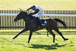 NEWMARKET, ENGLAND - SEPTEMBER 24: Shane Foley riding Forbearance win The Unibet Princess Royal Stakes at Newmarket Racecourse on September 24, 2021 in Newmarket, England. (Photo by Alan Crowhurst/Getty Images)