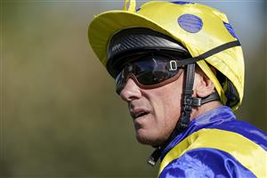 NEWMARKET, ENGLAND - SEPTEMBER 24: Frankie Dettori after riding Spinaround to win The Try Our New Super Boosts At Unibet British EBF Maiden Stakes at Newmarket Racecourse on September 24, 2021 in Newmarket, England. (Photo by Alan Crowhurst/Getty Images)