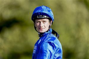 NEWMARKET, ENGLAND - SEPTEMBER 24: Oisin Murphy after riding Benbatl to win The Unibet 'You're On' Joel Stakes at Newmarket Racecourse on September 24, 2021 in Newmarket, England. (Photo by Alan Crowhurst/Getty Images)