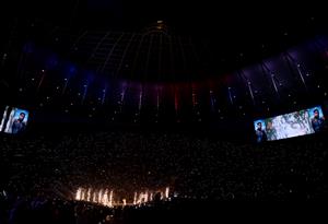 LONDON, ENGLAND - SEPTEMBER 25: Anthony Joshua looks on ahead of the Heavyweight Title Fight between Anthony Joshua and Oleksandr Usyk at Tottenham Hotspur Stadium on September 25, 2021 in London, England. (Getty Images)