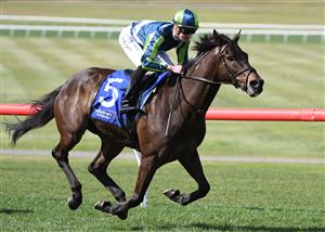 MELBOURNE, AUSTRALIA - SEPTEMBER 25: Teodore Nugent riding Floating Artist winning race 6, the The Big Screen Company Handicap, during Melbourne Racing at Sandown Racecourse on September 25, 2021 in Melbourne, Australia. (Photo by Vince Caligiuri/Getty Images)