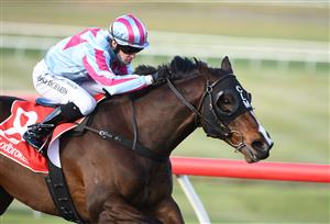 MELBOURNE, AUSTRALIA - SEPTEMBER 25: Josh Richards riding Thought Of That winning Race 9, the Evergreen Turf Handicap, during Melbourne Racing at Sandown Racecourse on September 25, 2021 in Melbourne, Australia. (Photo by Vince Caligiuri/Getty Images)