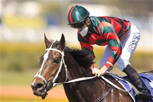 SYDNEY, AUSTRALIA - SEPTEMBER 25: Jason Collett on Yiyi wins race 1 the Precise Air Handicap during Sydney Racing on Golden Rose Day at Rosehill Gardens on September 25, 2021 in Sydney, Australia. (Photo by Mark Evans/Getty Images)