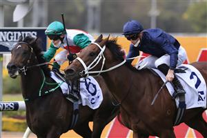 SYDNEY, AUSTRALIA - SEPTEMBER 25: James McDonald on Head Of State wins race 9 the ACY Securities Gloaming Stakes during Sydney Racing on Golden Rose Day at Rosehill Gardens on September 25, 2021 in Sydney, Australia. (Photo by Mark Evans/Getty Images)