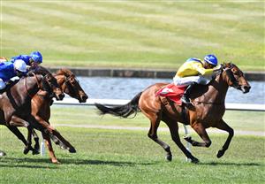 MELBOURNE, AUSTRALIA - SEPTEMBER 25: Jordan Childs riding Queen Of Dubai winning Race 4, the Jim Moloney Stakes, during Melbourne Racing at Sandown Racecourse on September 25, 2021 in Melbourne, Australia. (Photo by Vince Caligiuri/Getty Images)