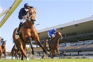 SYDNEY, AUSTRALIA - SEPTEMBER 25: Nash Rawiller on Home Affairs wins race 5 the Petaluma Heritage Stakes during Sydney Racing on Golden Rose Day at Rosehill Gardens on September 25, 2021 in Sydney, Australia. (Photo by Mark Evans/Getty Images)