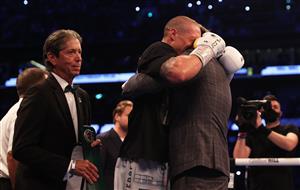 LONDON, ENGLAND - SEPTEMBER 25: Oleksandr Usyk celebrates after being crowned the new World Champion following the Heavyweight Title Fight between Anthony Joshua and Oleksandr Usyk at Tottenham Hotspur Stadium on September 25, 2021 in London, England. (Getty Images)