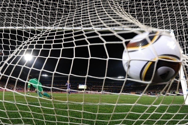 ball back of net football