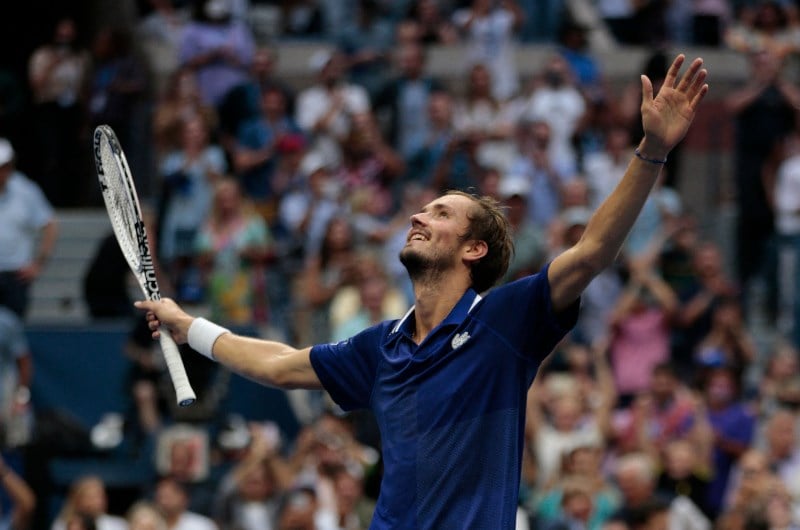 Daniil Medvedev celebrate