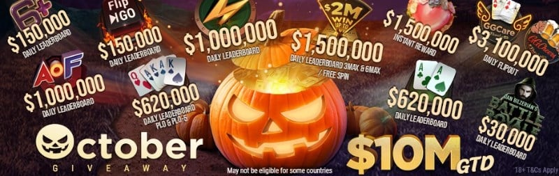 GGPoker $10M GTD October Giveaway GGPoker $10M GTD October Giveaway