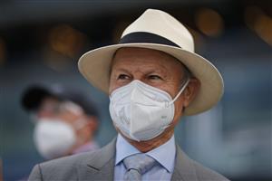 SYDNEY, AUSTRALIA - OCTOBER 02: David Payne looks on after winning the Metropolitan with Montefilia during Sydney Racing on Epsom Day at Royal Randwick Racecourse on October 02, 2021 in Sydney, Australia. (Photo by Mark Evans/Getty Images)