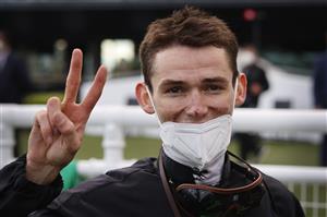 SYDNEY, AUSTRALIA - OCTOBER 02: Regan Bayliss on Private Eye returns to scale after winning race 8 the TAB Epsom during Sydney Racing on Epsom Day at Royal Randwick Racecourse on October 02, 2021 in Sydney, Australia. (Photo by Mark Evans/Getty Images)