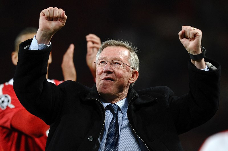 Manchester United uefa celebrate ferguson