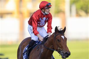 SYDNEY, AUSTRALIA - OCTOBER 09: James McDonald on Minhaaj returns to scale after winning race 9 The Nivison during Sydney Racing at Royal Randwick Racecourse on October 09, 2021 in Sydney, Australia. (Photo by Mark Evans/Getty Images)