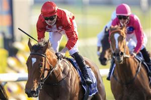 SYDNEY, AUSTRALIA - OCTOBER 09: James McDonald on Minhaaj wins race 9 The Nivison during Sydney Racing at Royal Randwick Racecourse on October 09, 2021 in Sydney, Australia. (Photo by Mark Evans/Getty Images)