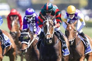 SYDNEY, AUSTRALIA - OCTOBER 09: Nash Rawiller on Yiyi wins race 3 the Cerrone Handicap during Sydney Racing at Royal Randwick Racecourse on October 09, 2021 in Sydney, Australia. (Photo by Mark Evans/Getty Images)