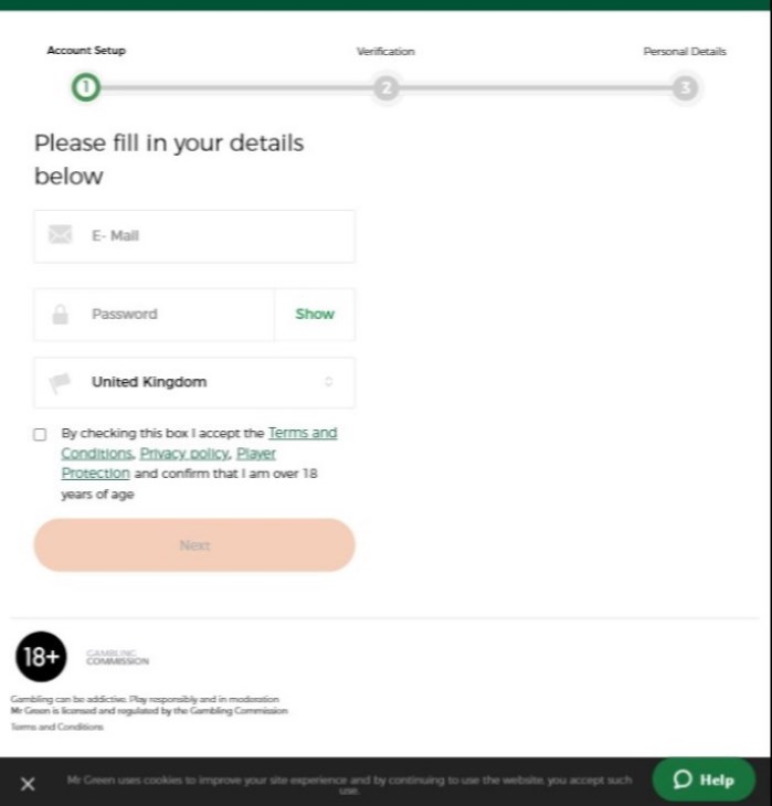 mr green sports sign up offer