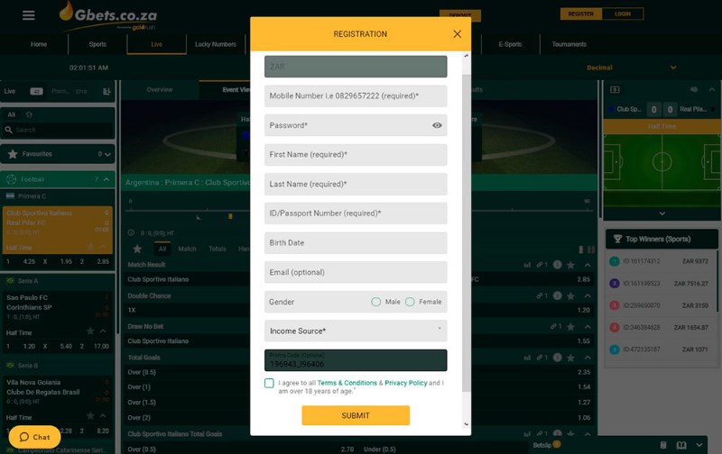 Gbets register Gbets register