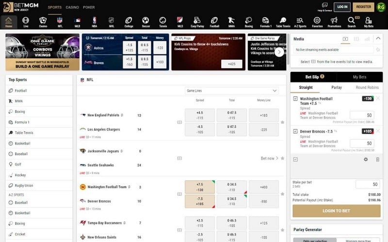 BetMGM betting