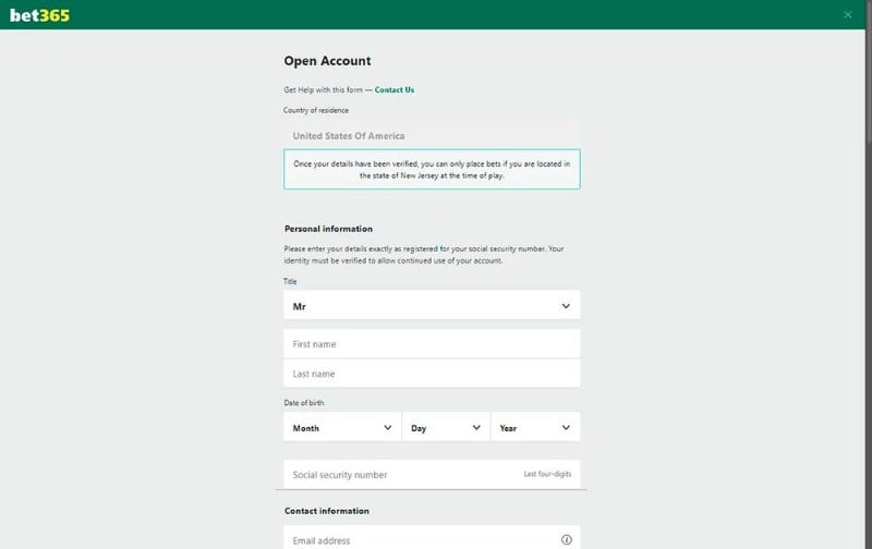 bet365 NJ register bet365 NJ register