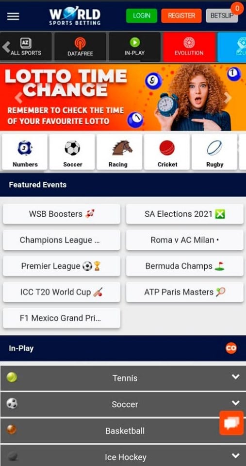 World Sports Betting mobile
