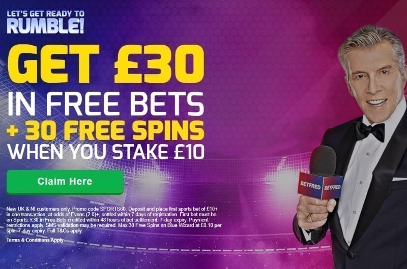 Betfred Welcome Offer Bet £10 Get £30