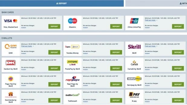 1xBet payment options 1xBet payment options